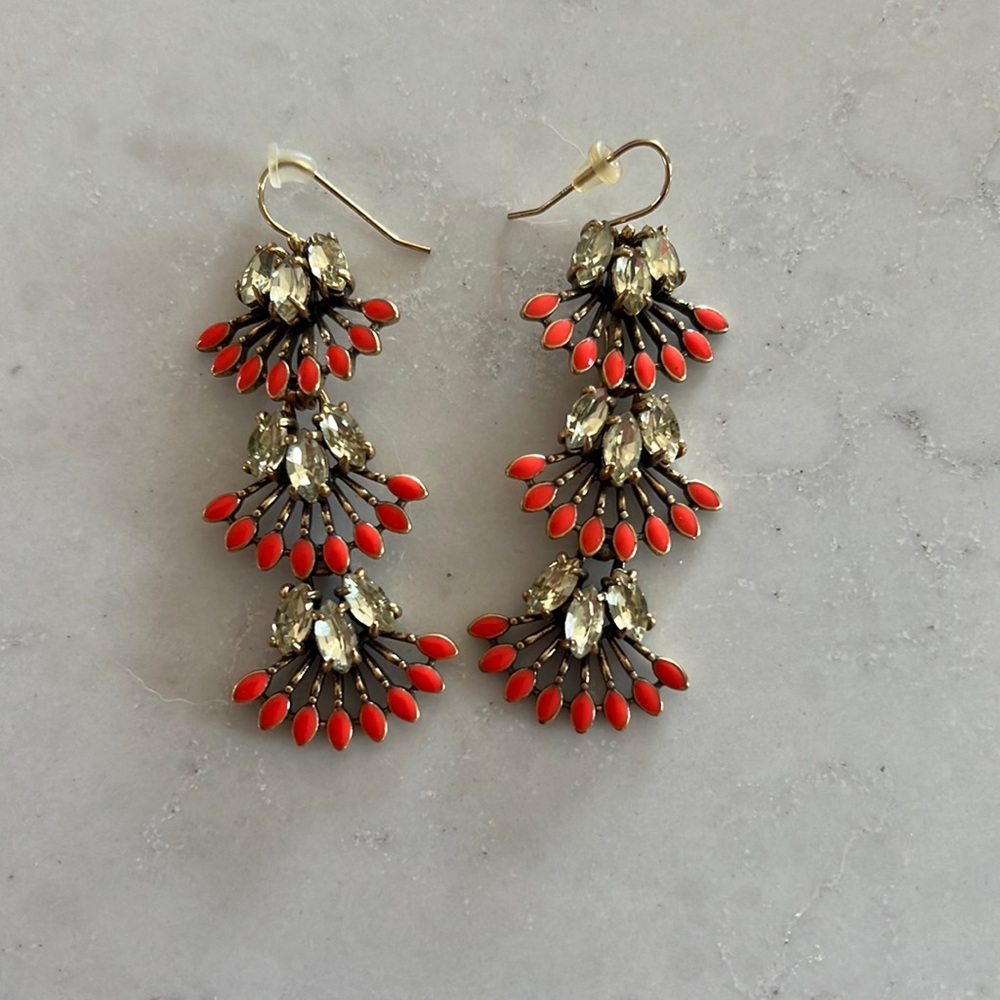 Stella & Dot Convertible Coral Cay Earrings